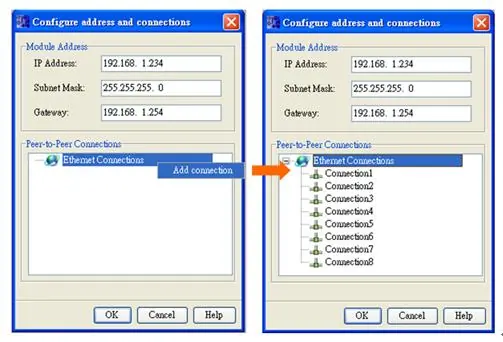 Dodawanie połączenia Ethernet