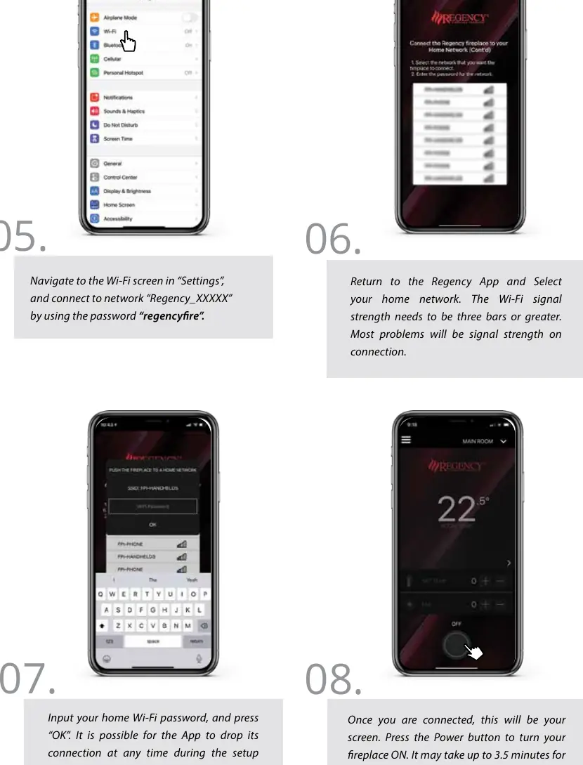 Kroki łączenia z siecią Wi-Fi