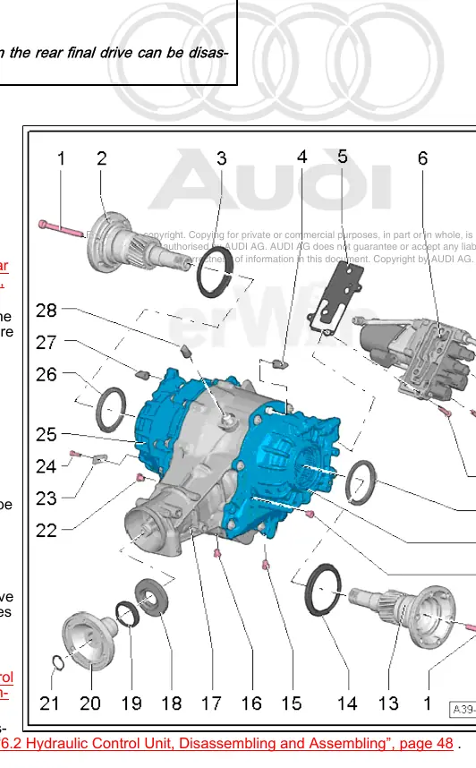 Schemat budowy tylnego mechanizmu różnicowego