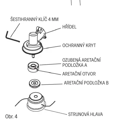 Montaż głowicy strunowej