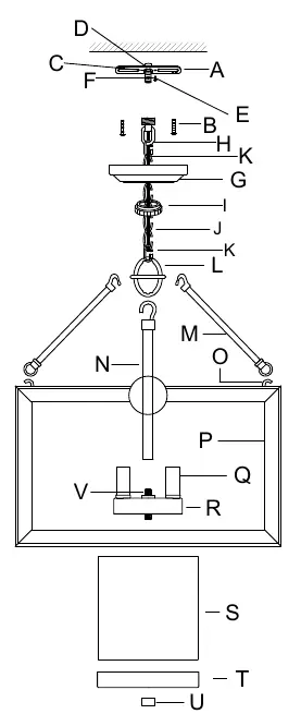 Schemat montażu lampy