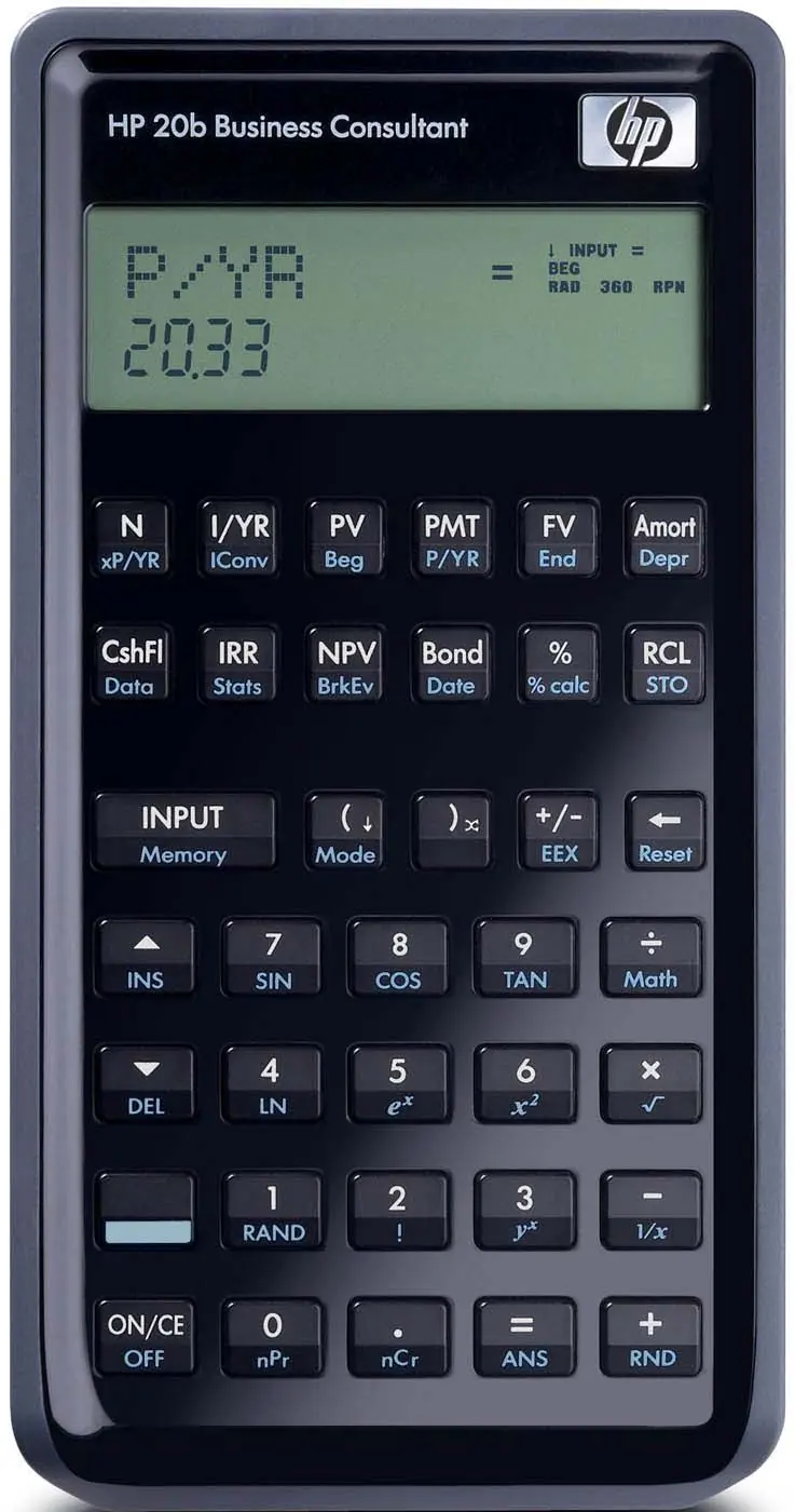 Kalkulator HP 20b Business Consultant