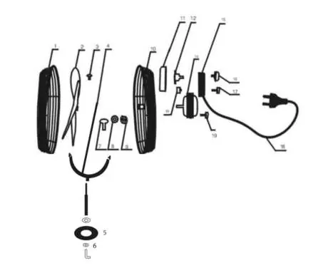 Schemat budowy wentylatora