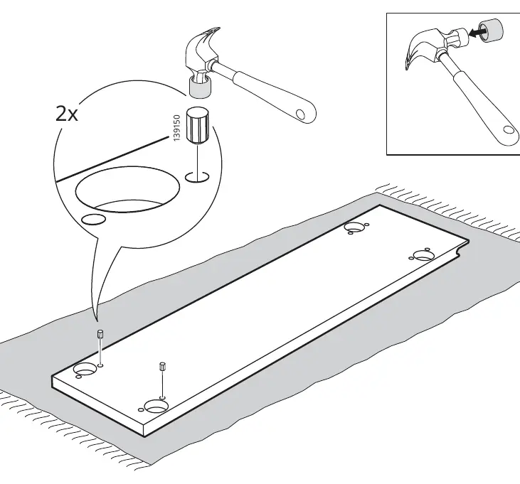 Montaż elementów dla szafki 70 cm