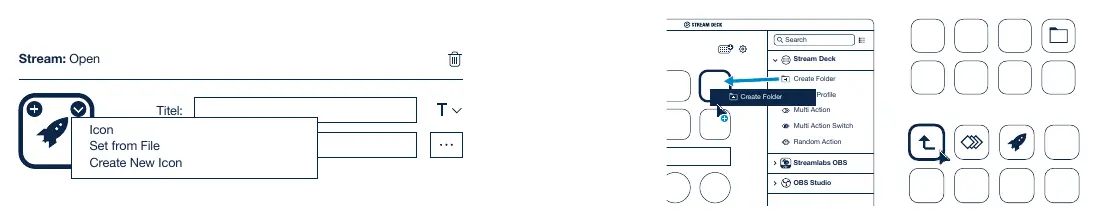 Personalizacja przycisków i tworzenie folderów