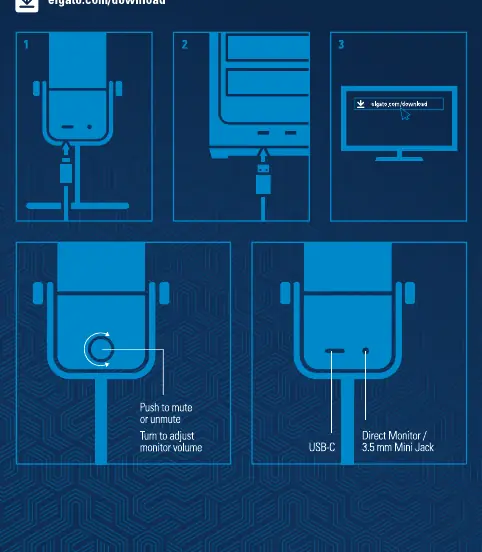 Schemat podłączenia mikrofonu Elgato Wave:1
