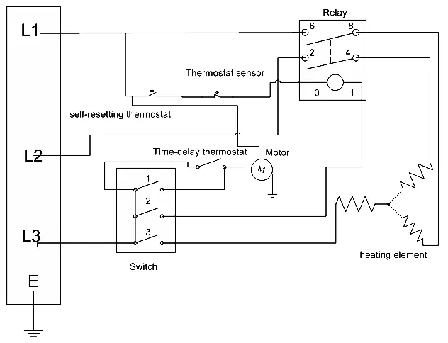 Schemat elektryczny nagrzewnicy TDS 30 R