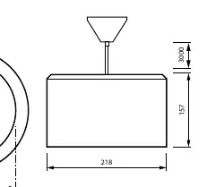 Rysunek wymiarowy lampy Philips Drum