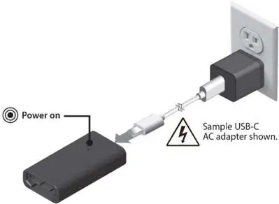 Podłączanie zasilania USB-C