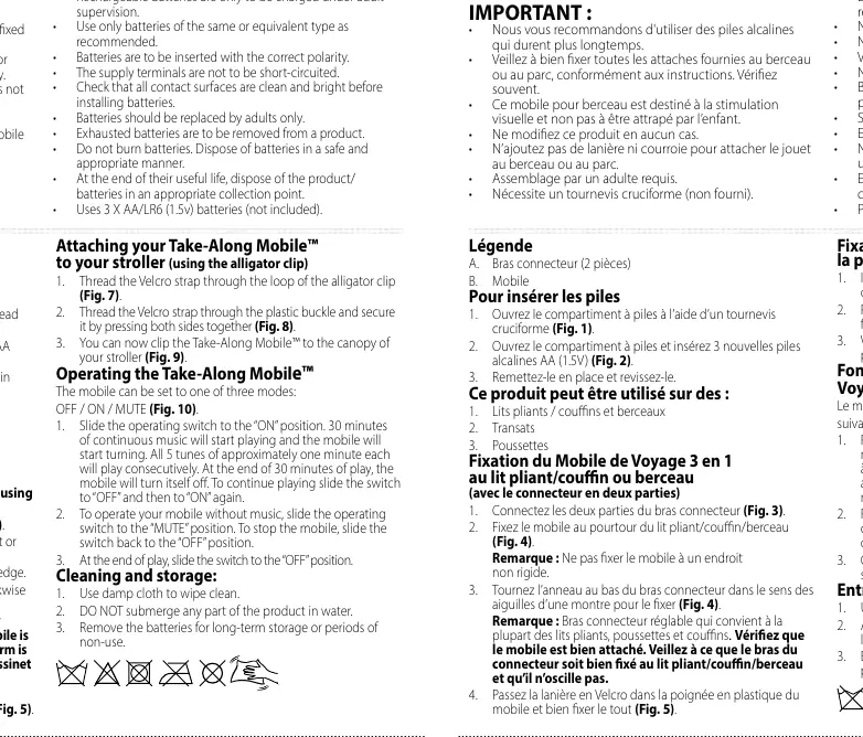 Montaż ramienia łączącego na łóżeczku