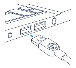 Podłączenie kabla USB-C