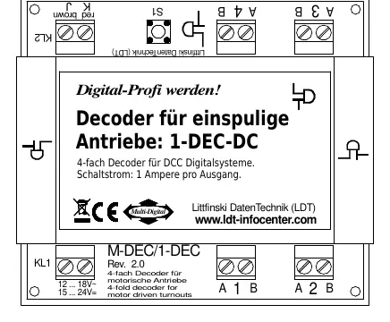 Schemat złączy dekodera 1-DEC-DC