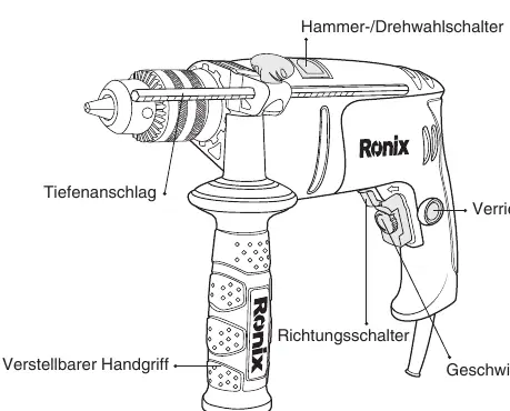 Schemat części wiertarki Ronix 2210C