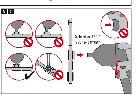 Użycie adaptera i narzędzia (A3)