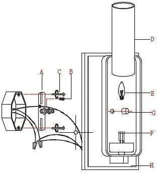 Schemat montażu lampy i podłączenia przewodów