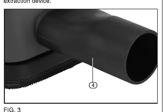 Podłączenie odciągu pyłu (Fig. 3)