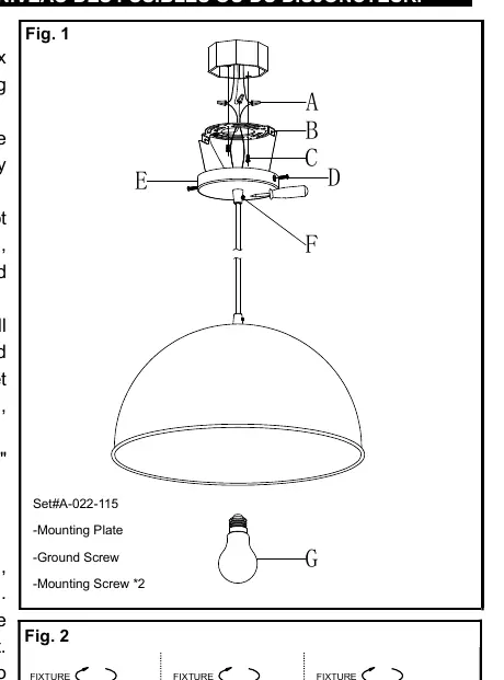 Schemat montażu elementów lampy