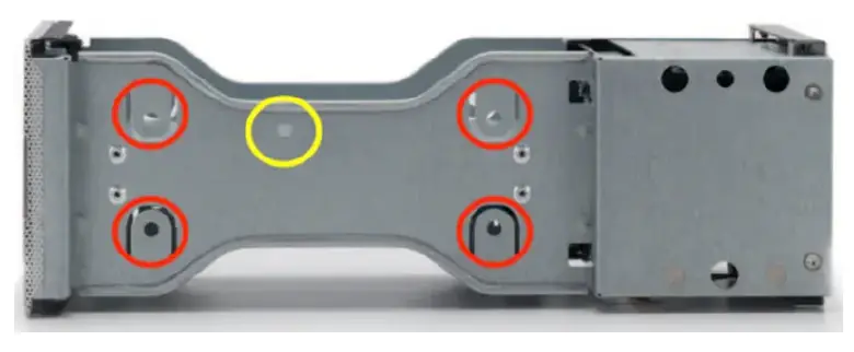 Otwory montażowe dla dysków 2.5" i 3.5"