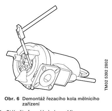Demontaż mechanizmu rozdrabniającego