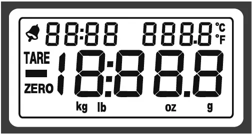 Wyświetlacz LCD wagi