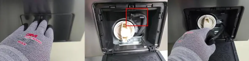 Demontaż wężyka spustowego przy filtrze