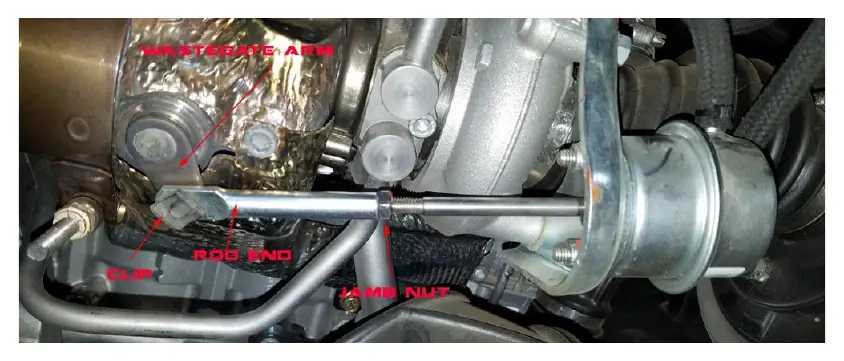 Schemat regulacji ramienia Wastegate