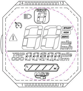Schemat wyświetlacza LCD