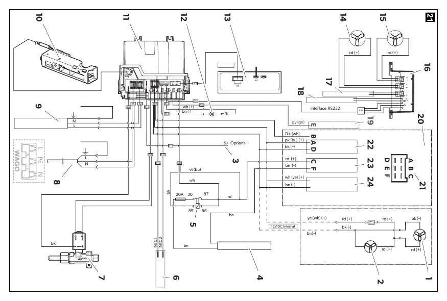 Schemat elektryczny lodówki