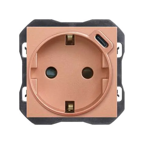 Gniazdo Schuko z ładowarką USB-C Simon 270