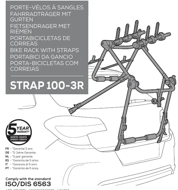 Bagażnik rowerowy Norauto STRAP 100-3R