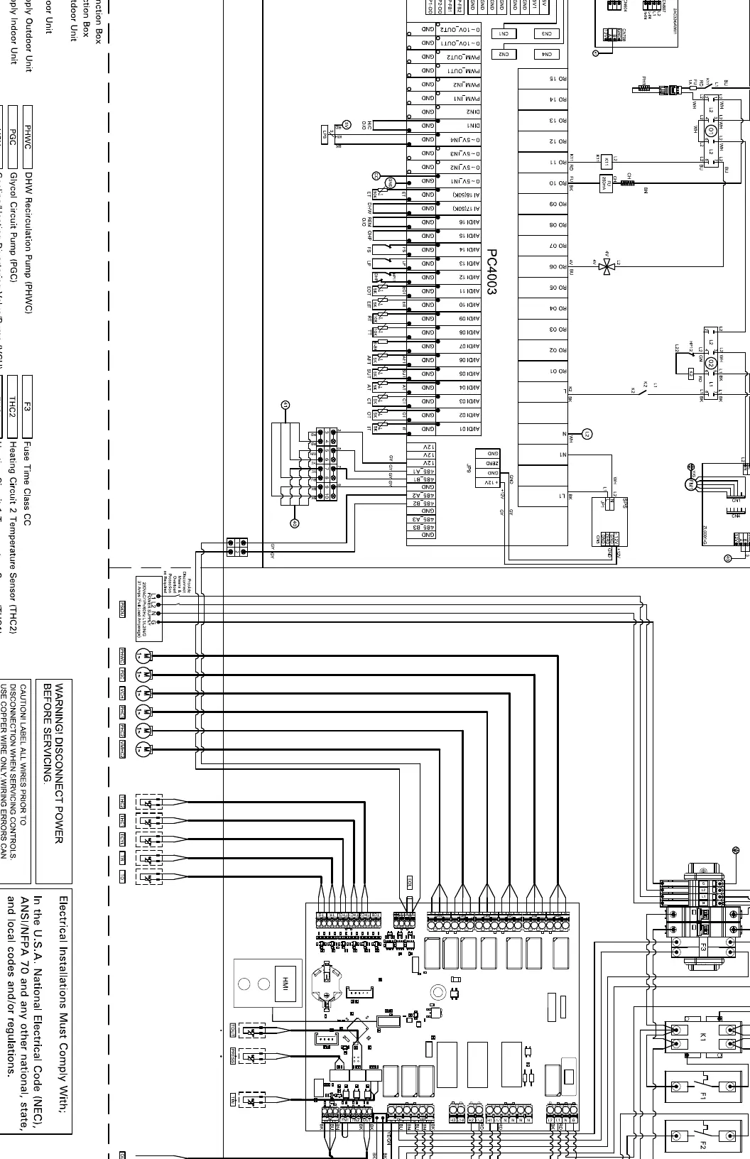 Schemat elektryczny jednostki 100-AW AM2V
