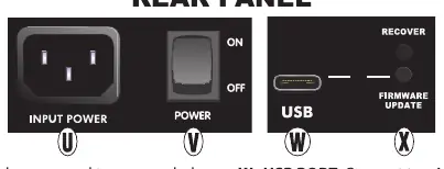 Panel tylny wzmacniacza