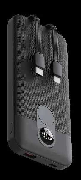 Powerbank Porodo 10000mAh z wbudowanymi kablami