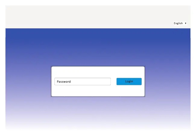 Ekran logowania do panelu Web UI