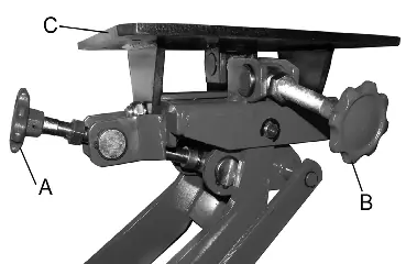 Mechanizm regulacji siodła modelu 1500E.V2