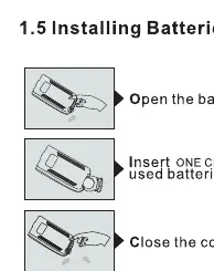 Instalacja baterii w pilocie