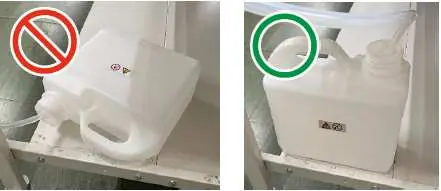 Prawidłowa instalacja butelki na zużyty atrament
