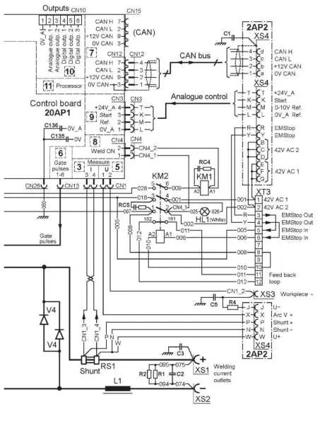 Sprawdź schemat połączeń elektrycznych płyty sterującej.