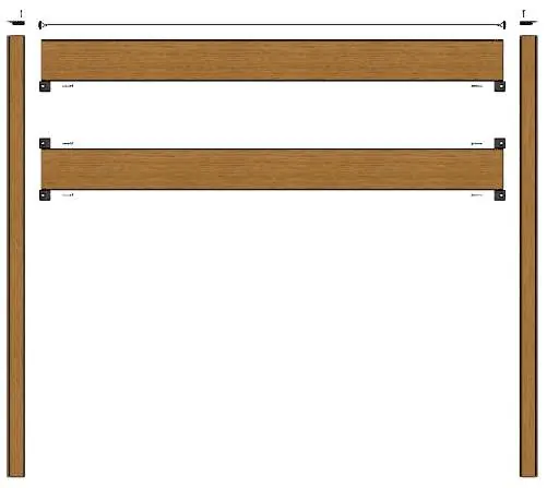 Schemat montażu desek i dystansów