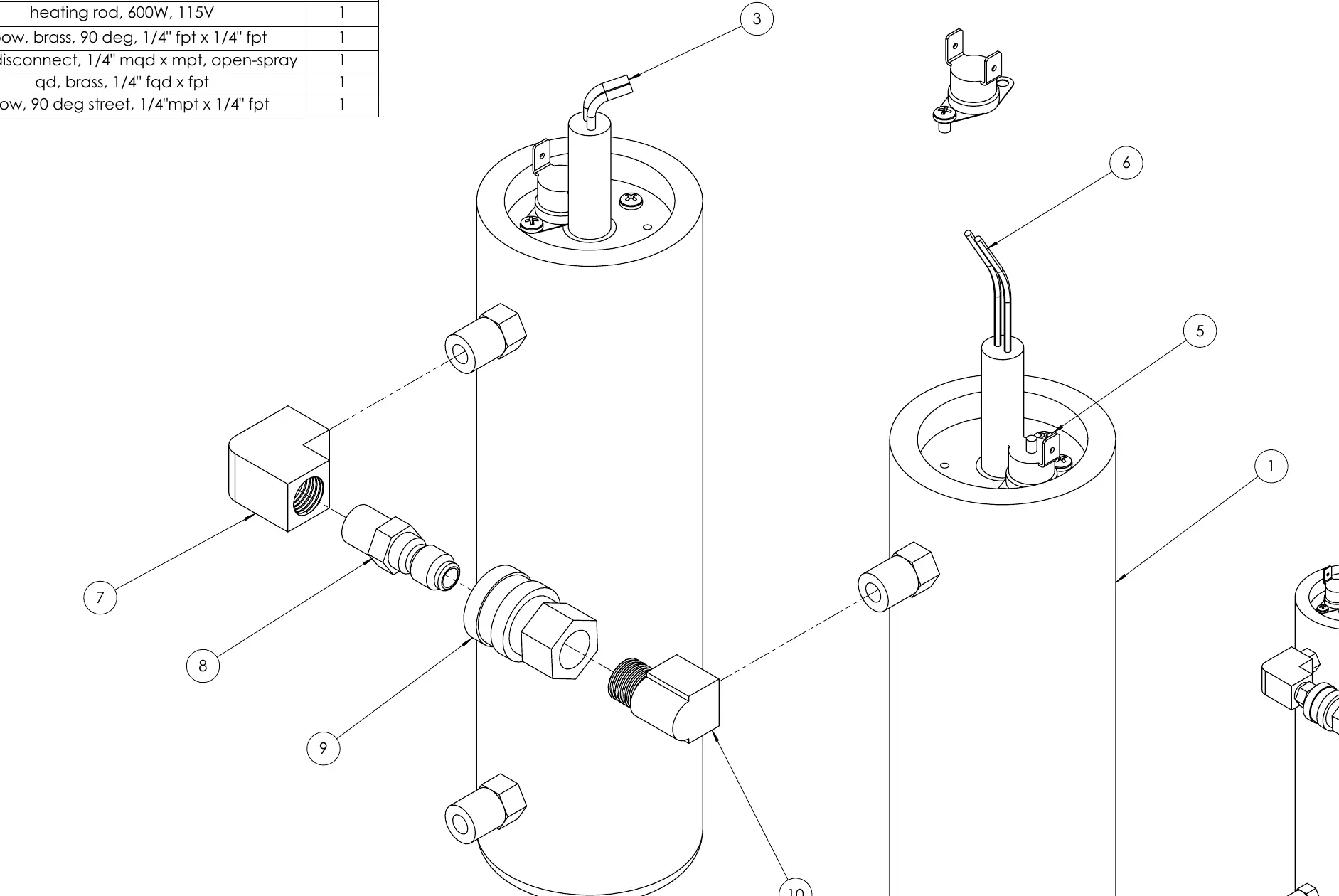 Schemat modułu grzewczego A908