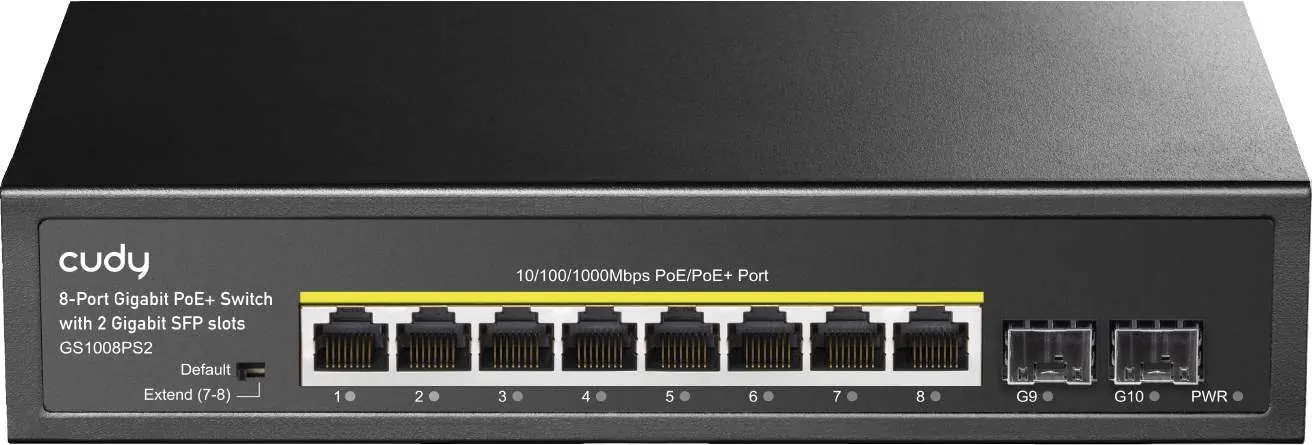 Panel przedni switcha Cudy GS 1008PS2