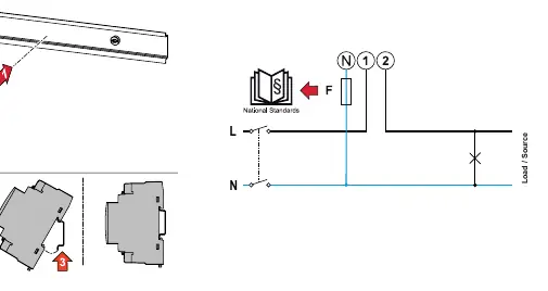 Schemat podłączenia elektrycznego (1-fazowe)