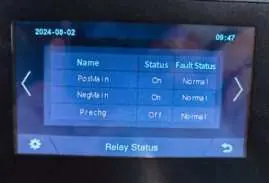 Status przekaźników systemu