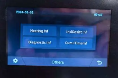 Menu dodatkowych informacji diagnostycznych