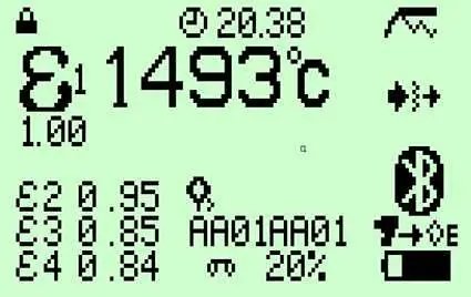 Wyświetlacz w trybie Operator Emissivity