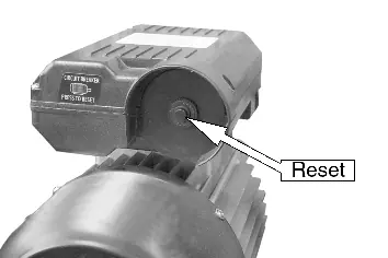 Przycisk reset zabezpieczenia termicznego
