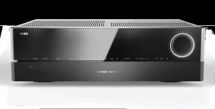Widok przedniego panelu amplitunera Harman Kardon AVR 171S.