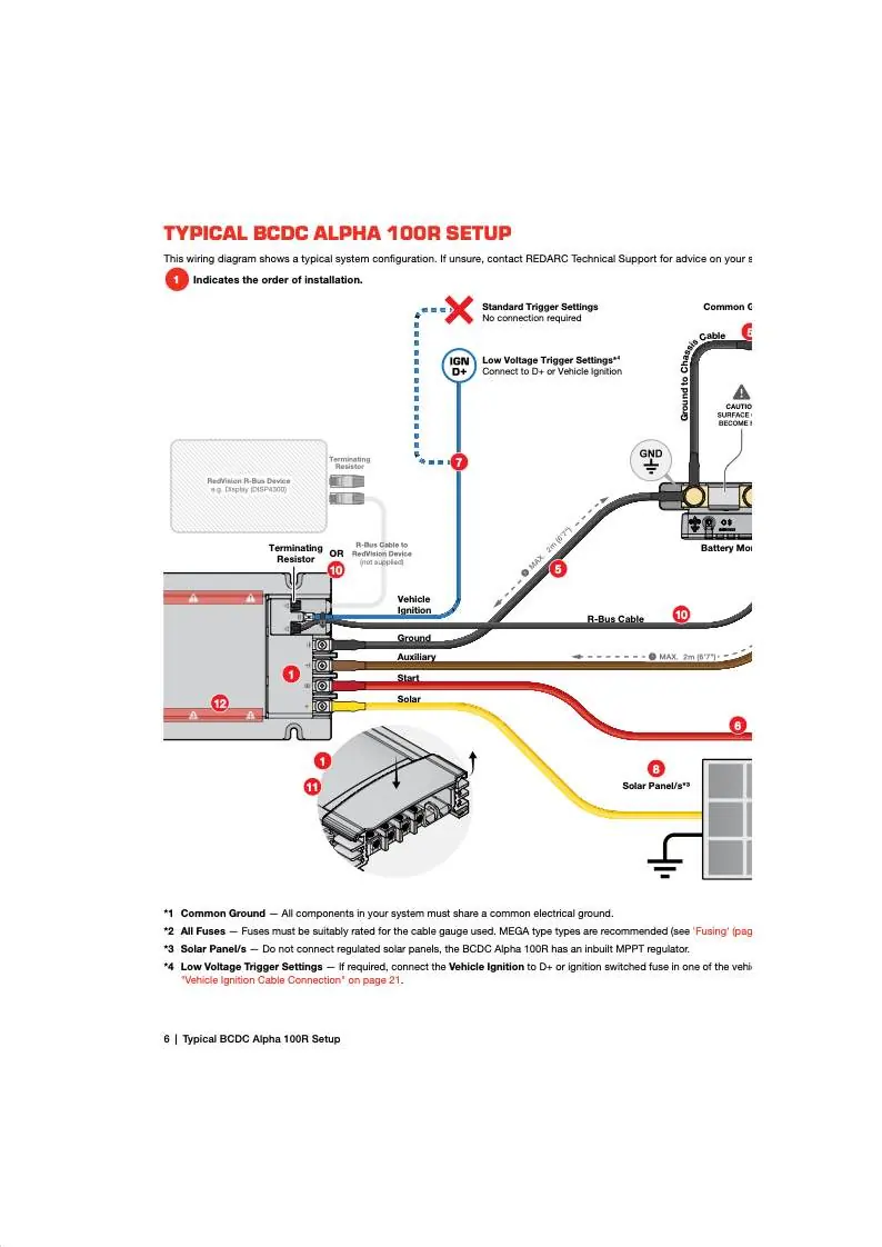 Schemat typowej instalacji systemu BCDC ALPHA 100R
