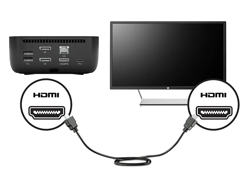 Podłączanie monitora przez DisplayPort
