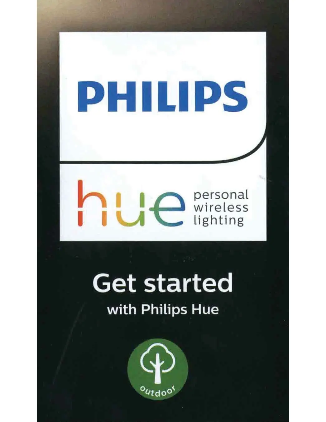 Strona tytułowa instrukcji Philips Hue.